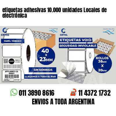 etiquetas adhesivas 10.000 unidades Locales de electrónica