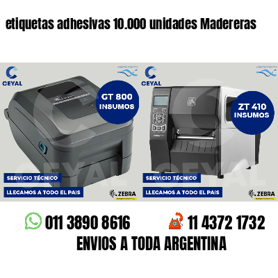 etiquetas adhesivas 10.000 unidades Madereras