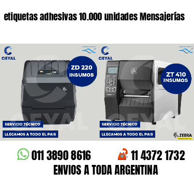 etiquetas adhesivas 10.000 unidades Mensajerías