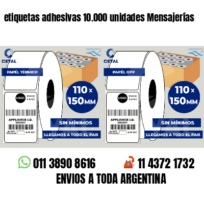etiquetas adhesivas 10.000 unidades Mensajerías