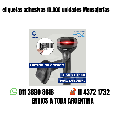 etiquetas adhesivas 10.000 unidades Mensajerías