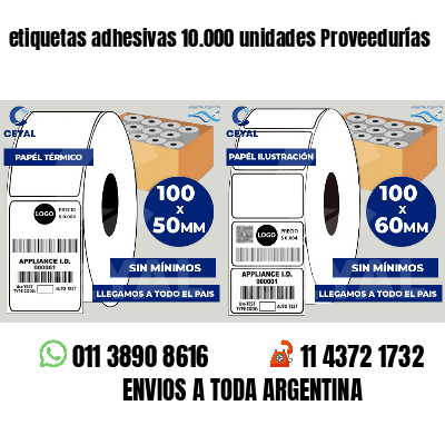 etiquetas adhesivas 10.000 unidades Proveedurías