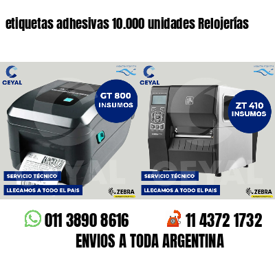 etiquetas adhesivas 10.000 unidades Relojerías