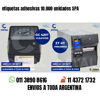 etiquetas adhesivas 10.000 unidades SPA