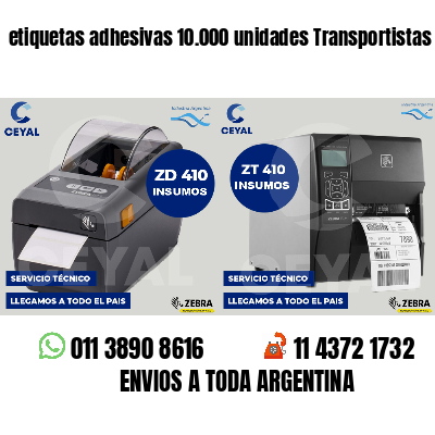 etiquetas adhesivas 10.000 unidades Transportistas