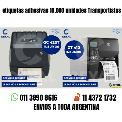 etiquetas adhesivas 10.000 unidades Transportistas