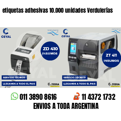 etiquetas adhesivas 10.000 unidades Verdulerías