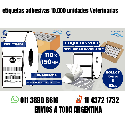 etiquetas adhesivas 10.000 unidades Veterinarias