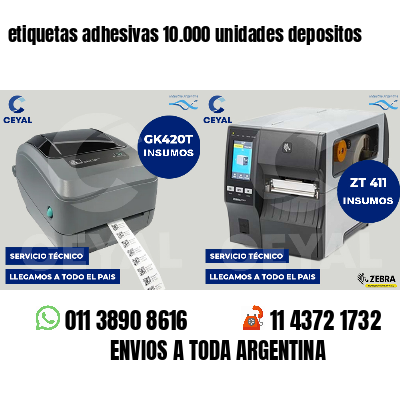 etiquetas adhesivas 10.000 unidades depositos