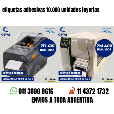etiquetas adhesivas 10.000 unidades joyerias