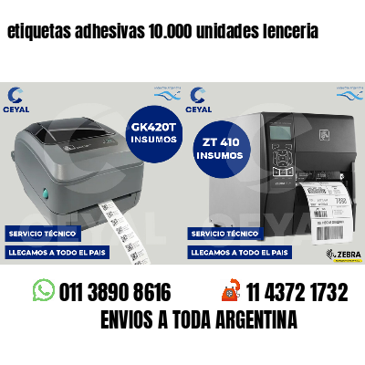 etiquetas adhesivas 10.000 unidades lenceria