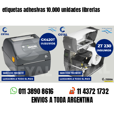 etiquetas adhesivas 10.000 unidades librerias