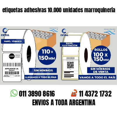 etiquetas adhesivas 10.000 unidades marroquinería