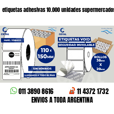etiquetas adhesivas 10.000 unidades supermercados