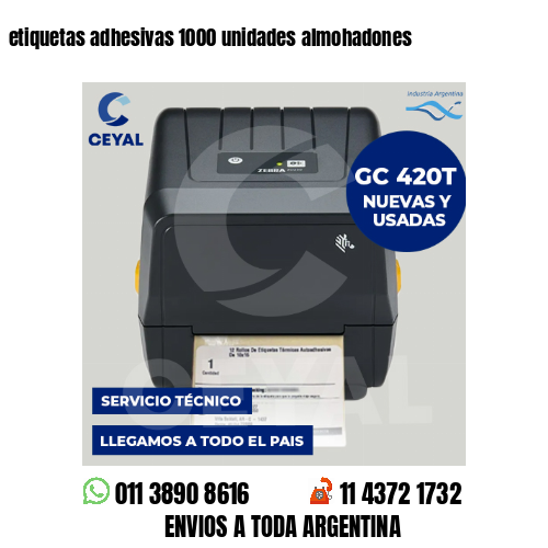 etiquetas adhesivas 1000 unidades almohadones