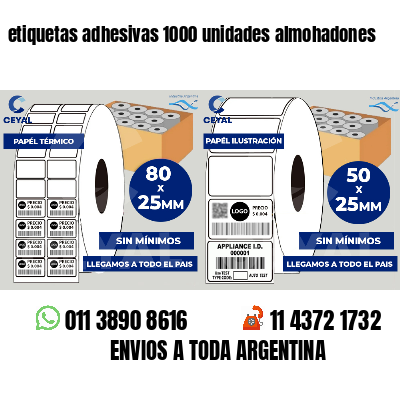 etiquetas adhesivas 1000 unidades almohadones