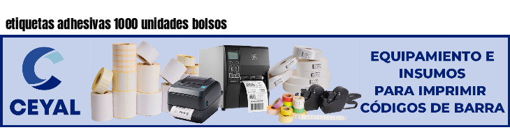 etiquetas adhesivas 1000 unidades bolsos