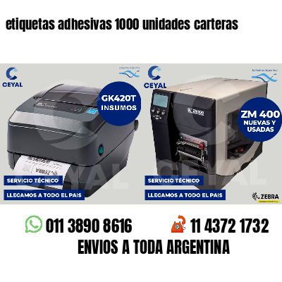 etiquetas adhesivas 1000 unidades carteras