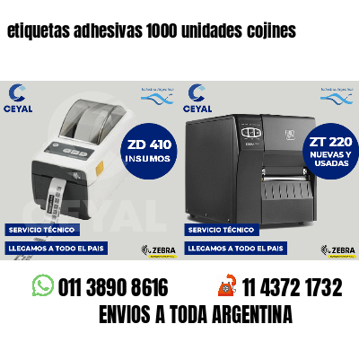 etiquetas adhesivas 1000 unidades cojines