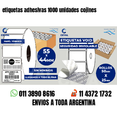 etiquetas adhesivas 1000 unidades cojines