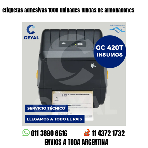 etiquetas adhesivas 1000 unidades fundas de almohadones