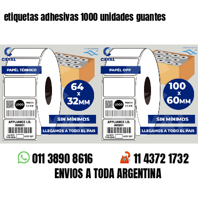 etiquetas adhesivas 1000 unidades guantes