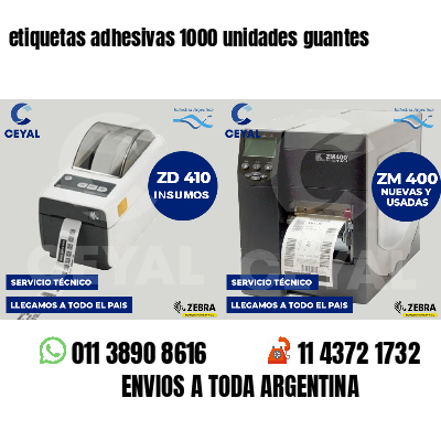 etiquetas adhesivas 1000 unidades guantes