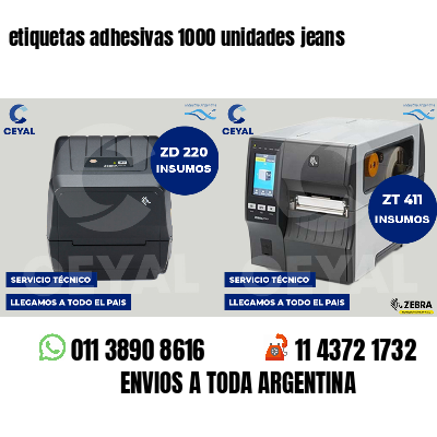 etiquetas adhesivas 1000 unidades jeans
