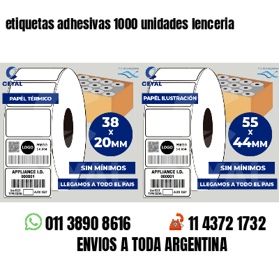 etiquetas adhesivas 1000 unidades lenceria