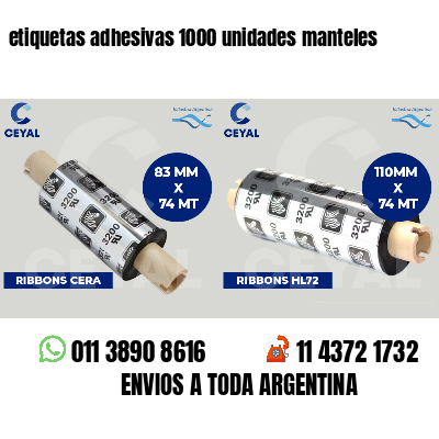 etiquetas adhesivas 1000 unidades manteles