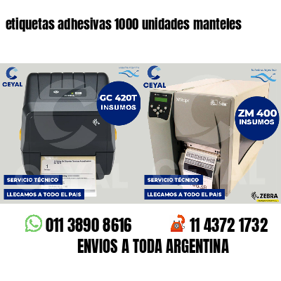 etiquetas adhesivas 1000 unidades manteles