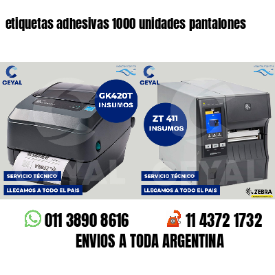 etiquetas adhesivas 1000 unidades pantalones