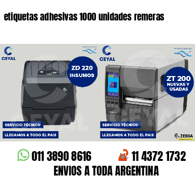 etiquetas adhesivas 1000 unidades remeras