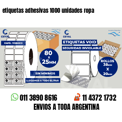 etiquetas adhesivas 1000 unidades ropa