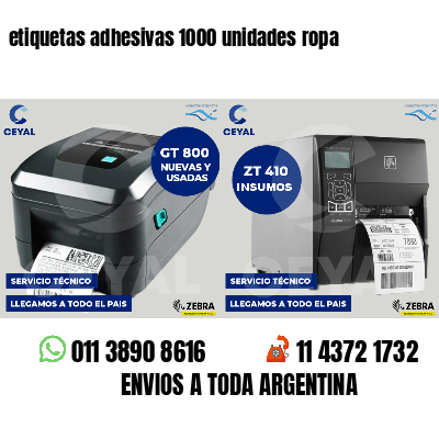 etiquetas adhesivas 1000 unidades ropa