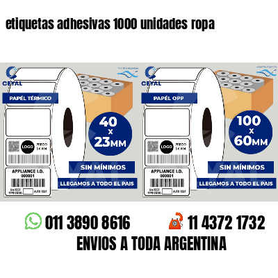 etiquetas adhesivas 1000 unidades ropa