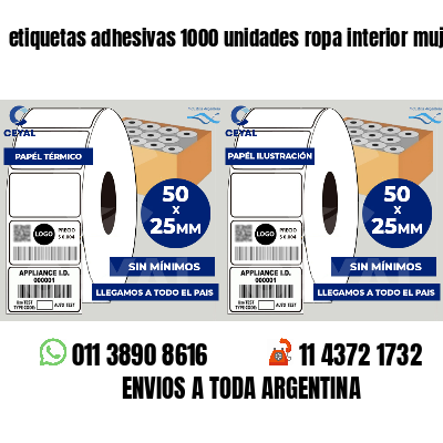 etiquetas adhesivas 1000 unidades ropa interior mujer
