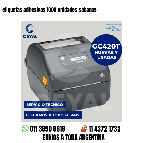 etiquetas adhesivas 1000 unidades sabanas
