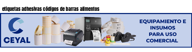 etiquetas adhesivas códigos de barras alimentos