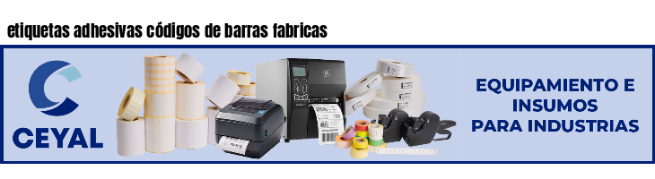 etiquetas adhesivas códigos de barras fabricas