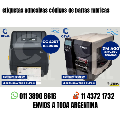 etiquetas adhesivas códigos de barras fabricas