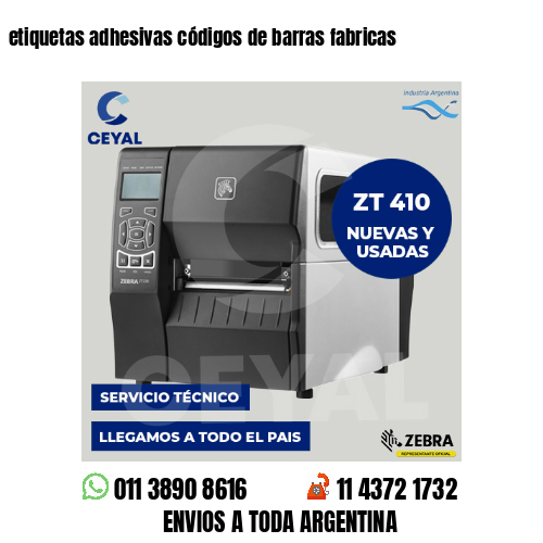etiquetas adhesivas códigos de barras fabricas