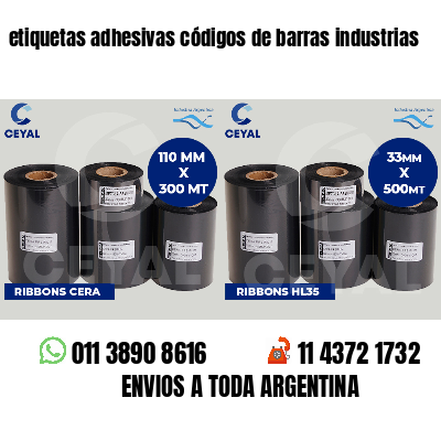 etiquetas adhesivas códigos de barras industrias