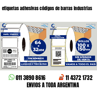 etiquetas adhesivas códigos de barras industrias