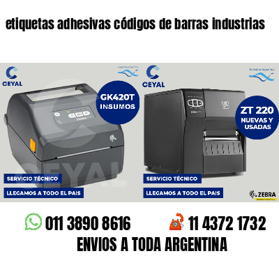 etiquetas adhesivas códigos de barras industrias