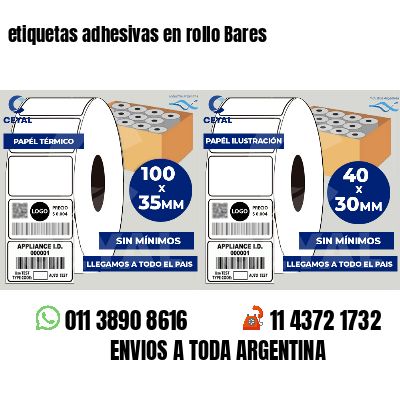 etiquetas adhesivas en rollo Bares