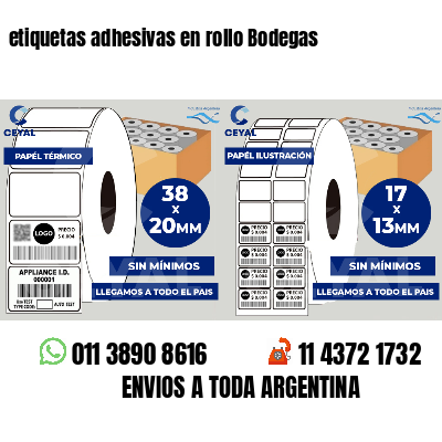 etiquetas adhesivas en rollo Bodegas