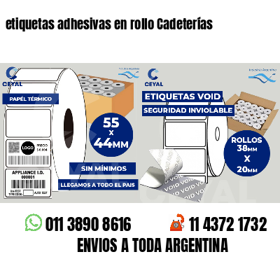 etiquetas adhesivas en rollo Cadeterías