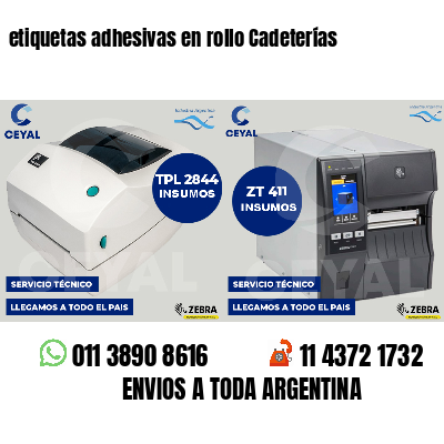 etiquetas adhesivas en rollo Cadeterías