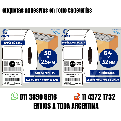 etiquetas adhesivas en rollo Cadeterías
